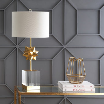 Estelle 32" LED Metal/Crystal Table Lamp - JONATHAN Y